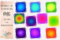 Ombre Burst Sublimation Background Bundle x 10 Product Image 1