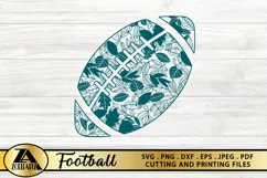 Football SVG PNG EPS DXF Fall Leaves SVG FALL SVG Cut file Product Image 2