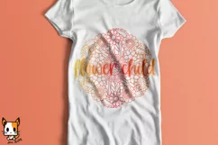 Flower Child - Bohemian Mandala SVG PNG DXF Cut Files Product Image 2