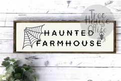 Haunted Farmhouse Halloween Front Porch SIgn SVG PNG JPG DXF Product Image 1