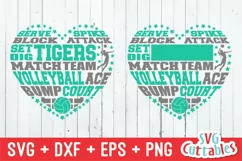 Volleyball SVG | Volleyball Heart Subway Art | Shirt Design Product Image 1