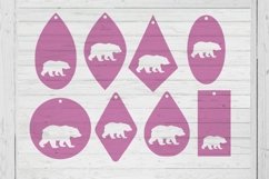 bear earrings template svg png dxf ai files Product Image 1