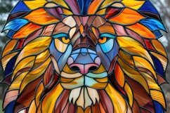 Stained Glass Lion Background Wallpaper Product Image 1
