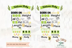 Baby boy announcement chart template in SVG,DXF,PNG,EPS,PDF Product Image 2