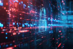 Digital Security Lock Background Wallpaper Product Image 1