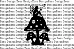 Fairy on top of mushroom | svg file| cut file| graphic file Product Image 2