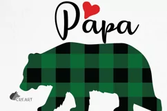 Bear family clipart. Plaid mama bear and family match shirt Product Image 8