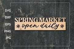 Spring market SVG - Paper cut - Laser cut Product Image 1