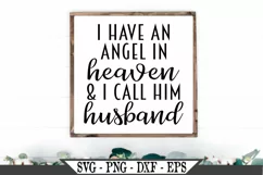 I Have An Angel In Heaven And I Call Him Husband SVG Product Image 1