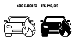 Car Fire Icons Product Image 1