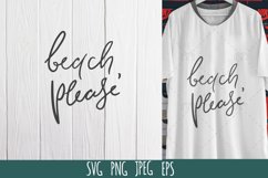 Beach quote SVG cut file. Beach, please Product Image 1