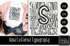 Spanish Teacher Typography Shirt | Hand Lettered School SVG Product Image 1