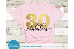 Birthday Shirt SVG, Happy Birthday gift SVG, Fabulous SVG Product Image 4