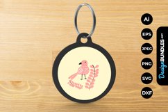 Floral Bird Keychain Product Image 1
