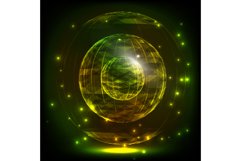 The Sphere Consisting of Triangles and lines. Global Digital Product Image 1