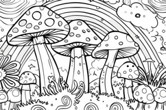 Mushroom Coloring Page Product Image 1