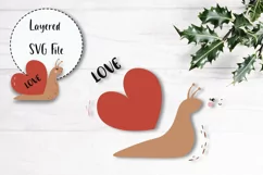 Cute Valentine's snail design. Love. SVG, PNG, JPEG, EPS, AI Product Image 2