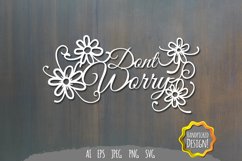Don't Worry Papercut SVG Product Image 1