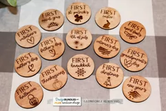 Glowforge Baby / Baby's "Firsts" Holiday Set of 15 Markers Product Image 1