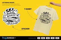 Happy Valentine's Day Lettering Badge Product Image 1