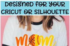 Basketball Softball Mom - A Sports Cricut Cut File Product Image 2