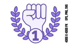 Colored Victory Icon Product Image 1