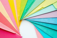 Vibrant colorful paper fan layout Product Image 1