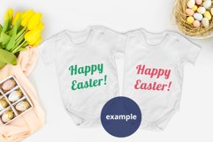 2 White Baby bodysuits Mockup, Easter & Spring PSD mockup Product Image 2