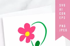 Floral Number 8 and Happy Women's Day Colored SVG Clipart Product Image 5