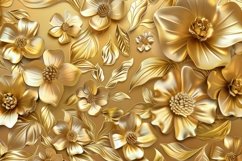 Gold Flowers Background Wallpaper Product Image 1