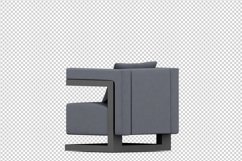 Isometric Arm Chair 3D isolated render Product Image 1