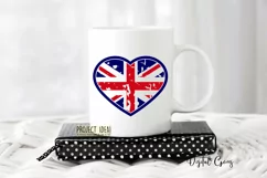 Union Jack heart distressed flag SVG / EPS / DXF / PNG Files Product Image 4