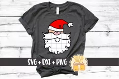 Cute Santa Face - Christmas SVG Files - SVG PNG DXF Product Image 1