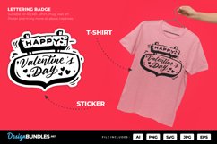 Happy Valentine's Day Lettering Badge Product Image 1