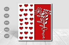 Love Papercut Card Cover Template SVG Design Product Image 1