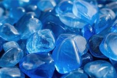 Close-up of shimmering blue gemstones Product Image 1