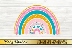 Rainbow SVG PNG EPS DXF Files BABY SVG Cutting Printing File Product Image 6