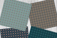 Tangerine Aquamarine Mosaic 12 Tileable Digital Patterns Product Image 4