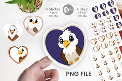 Sticker Heart Eagle Product Image 1