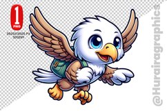 Cute Eagle Clipart - PNG File Product Image 1
