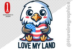 Cute Eagle Clipart - PNG File Product Image 1