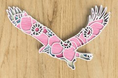 Layered Eagle Laser Cut File - Floral Eagle SVG Product Image 1
