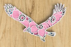 Layered Eagle Laser Cut File - Floral Eagle SVG Product Image 1