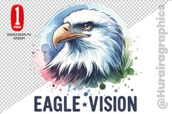 Cute Eagle Clipart - PNG File Product Image 1