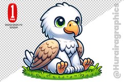 Cute Eagle Clipart - PNG File Product Image 1