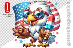 Cute Eagle Clipart - PNG File Product Image 1