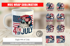 Mug Wrap 4th of July Eagle Product Image 1