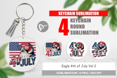 Keychain 4th of July Eagle Product Image 1