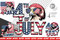 4th of July Eagle Clipart Product Image 1