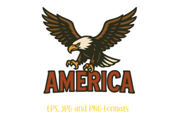 Eagle America Flying logo slogan Illustration PNG Mascot